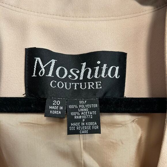 Vintage Moshita Couture Beaded Jacket 20 Champagne Evening Statement Glam Deco - Picture 6 of 13